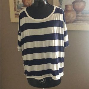 Forever 21 T Shirt Blue/White Sparkles Size Large